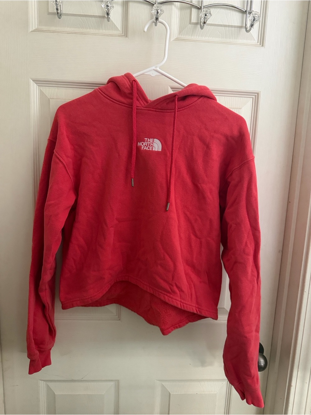 The North Face Women's Red Cropped Fleece Hoodie